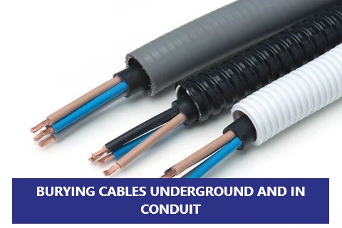 BURYING CABLES UNDERGROUND AND IN CONDUIT