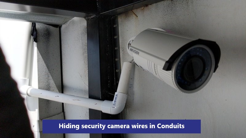 Hiding security camera wires in Conduits