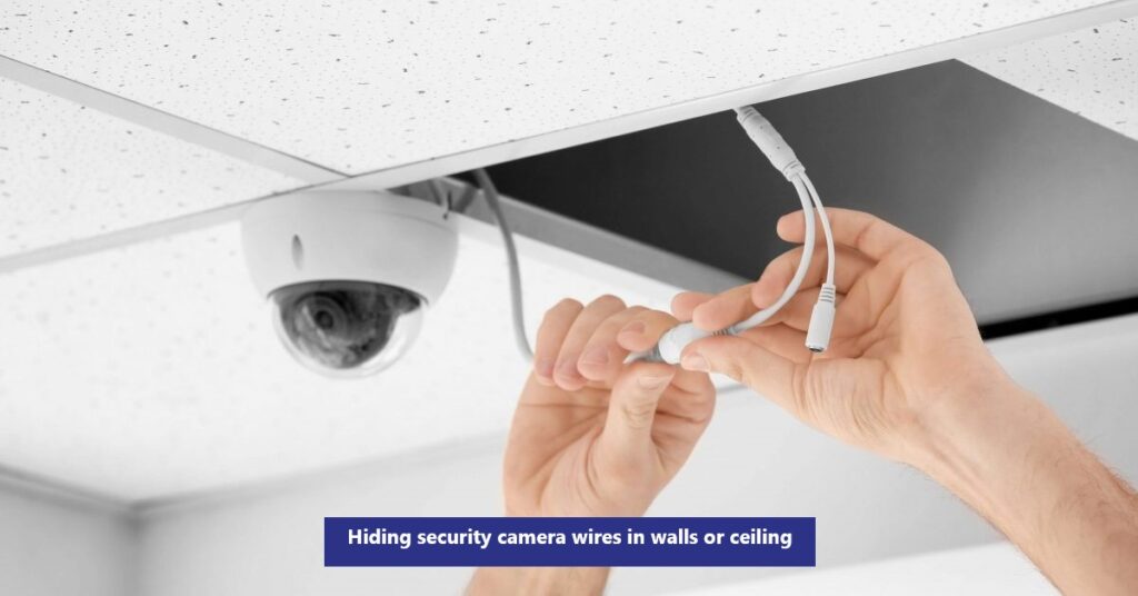 Hiding security camera wires in walls or ceiling